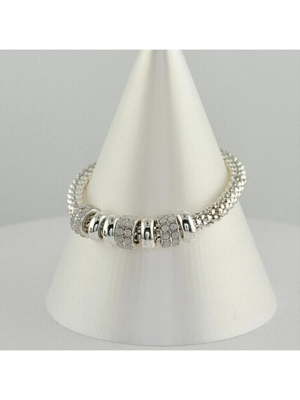 Bomb Party Single Stack Moonstone Bracelet - on Silver Plating #171